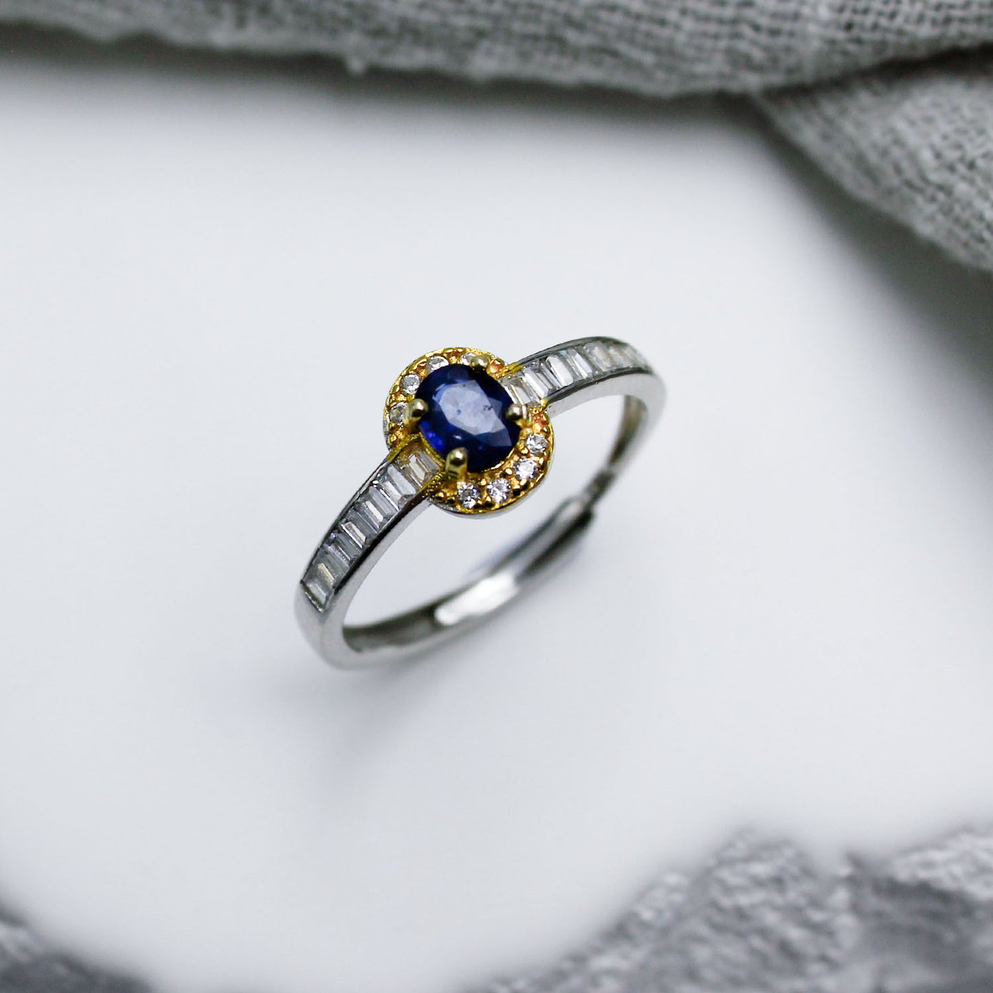 Sapphire & Silver Ring