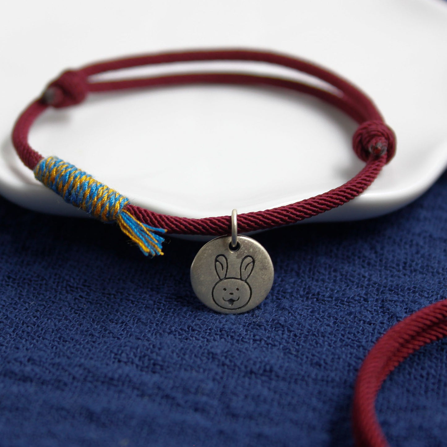 Chinese Zodiac Rabbit Sterling Silver Charm Bracelet