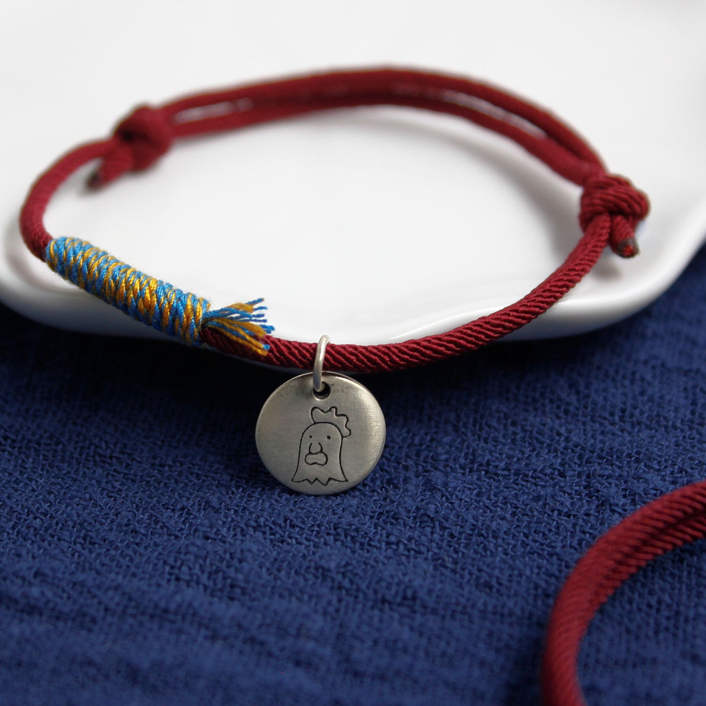 Chinese Zodiac Rooster Sterling Silver Charm Bracelet