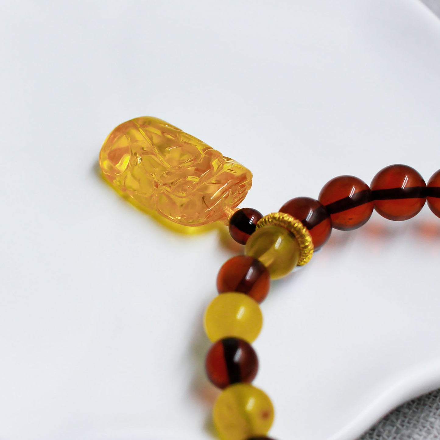 Blood Amber Pixiu Bracelet