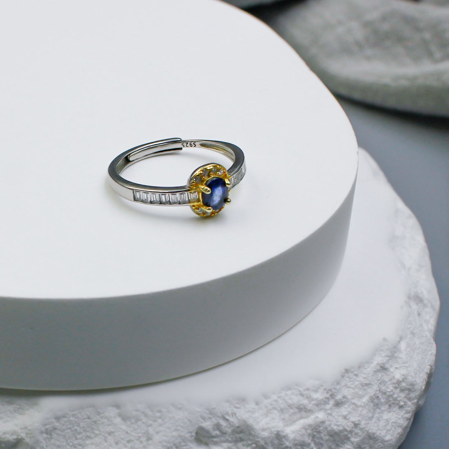 Sapphire & Silver Ring