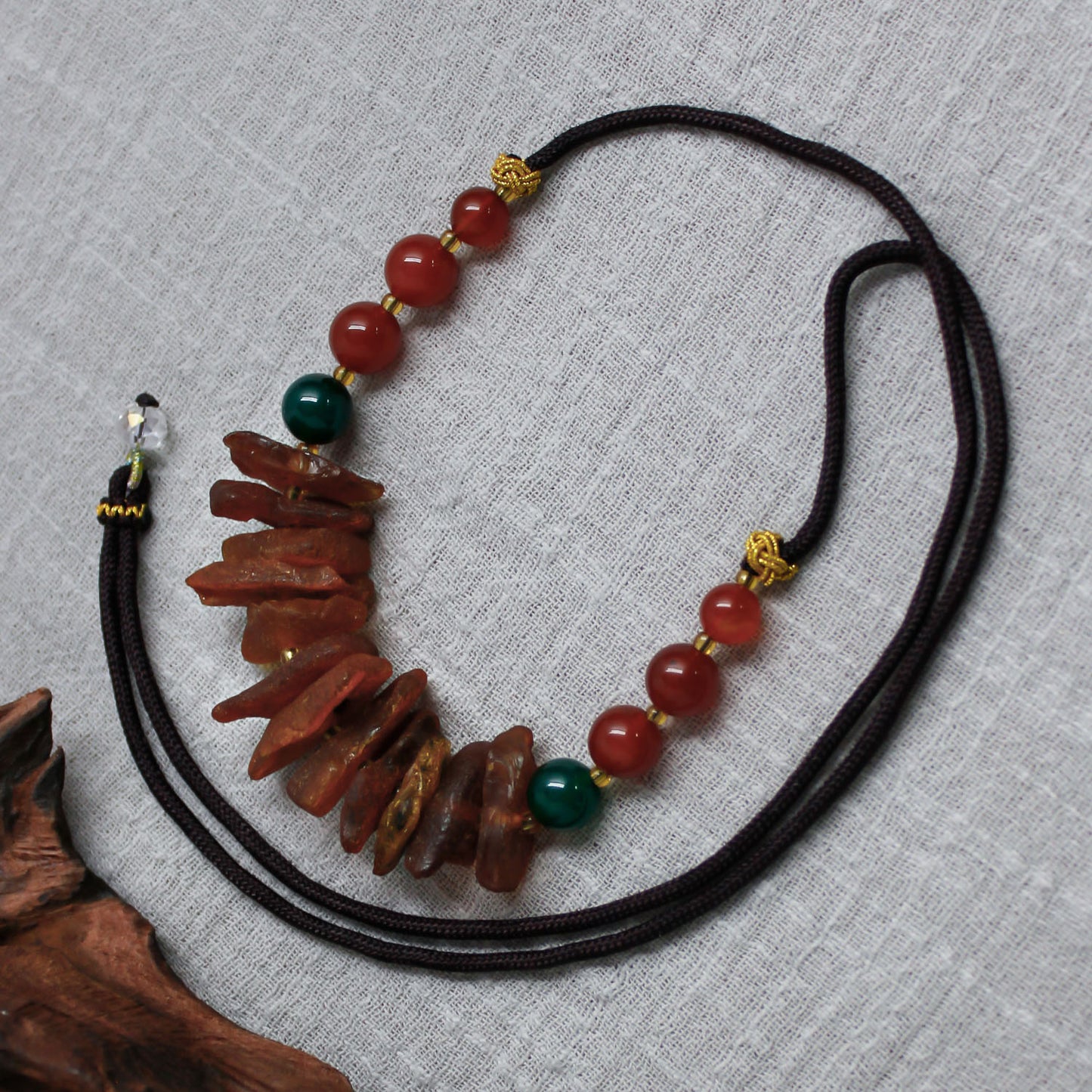 Irregular Natural Amber Necklace – Love, Fortune & Healing