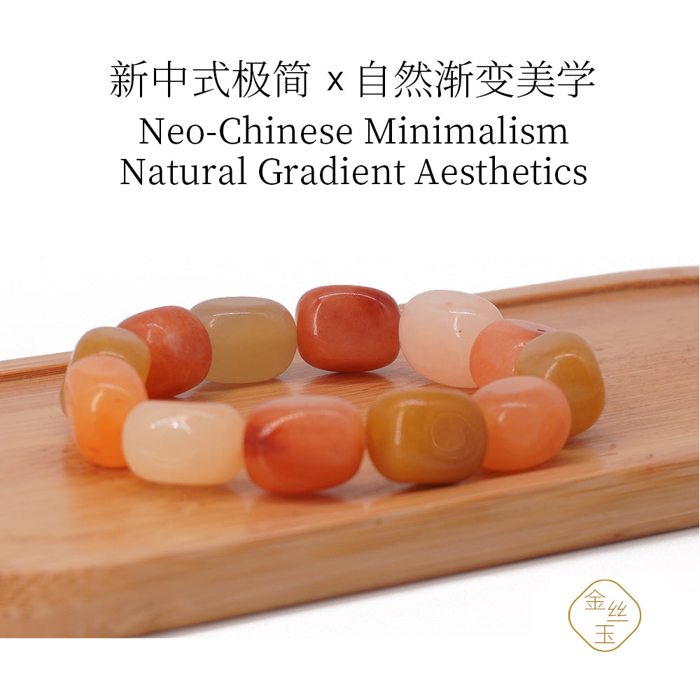 Golden Jade Square Candy Duo Bao Hand String