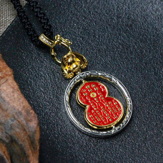 Five Wealth Gods Gourd Talisman Pendant