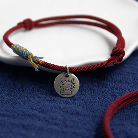 Chinese Zodiac Dragon Sterling Silver Charm Bracelet