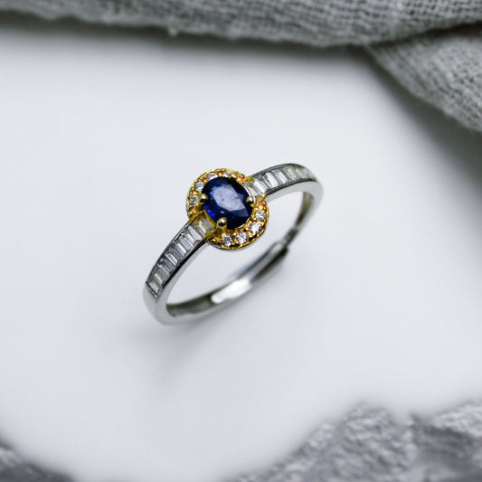 Sapphire & Silver Ring