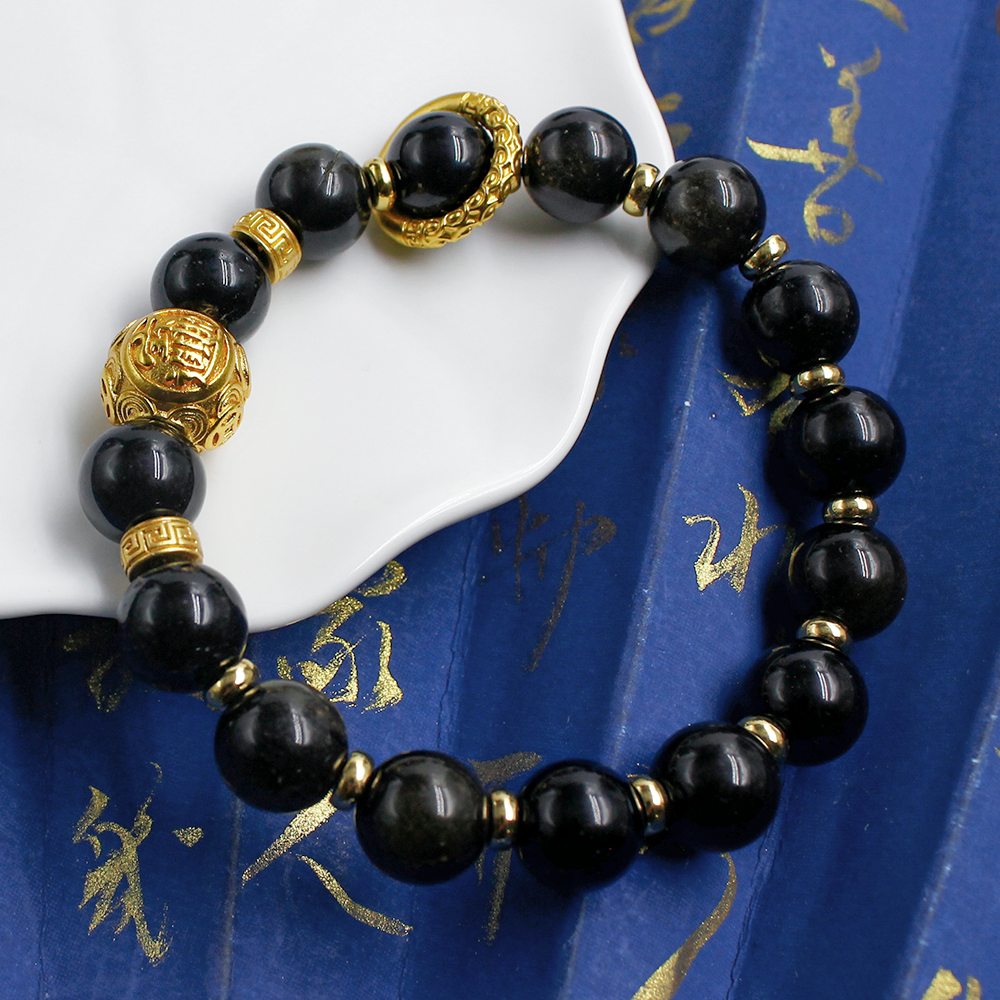 Wealth-Attracting Obsidian Bracelet