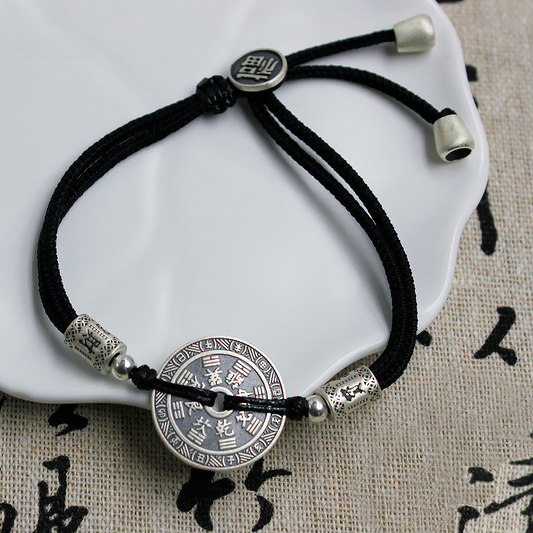 Vintage Mountain Spirit Coin Amulet Wrap