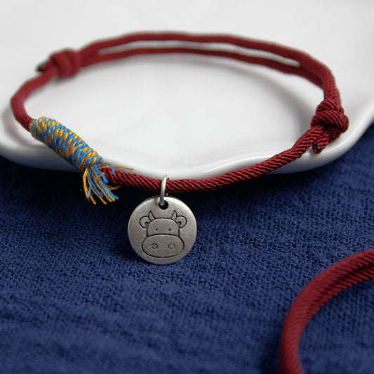 Chinese Zodiac Ox Sterling Silver Charm Bracelet