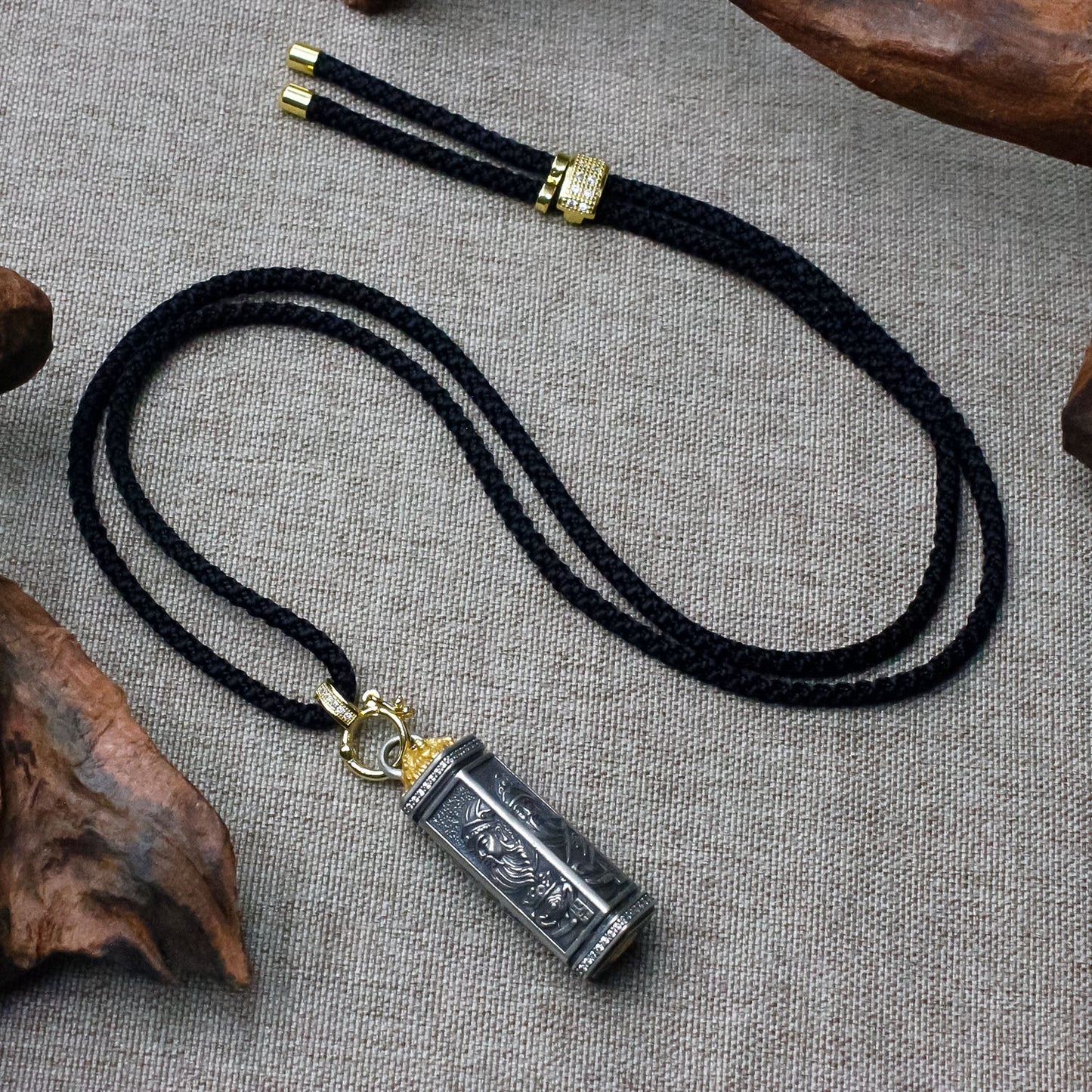 Five Wealth Gods Treasure Bowl Pendant