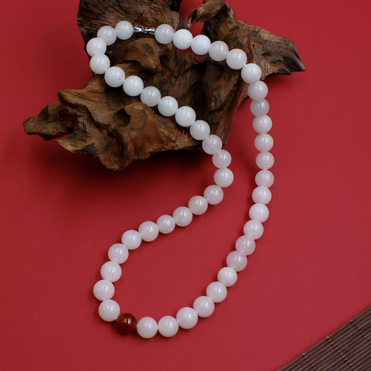 Natural Xinjiang Golden Silk Jade Necklace — Fortune & Energy Boost