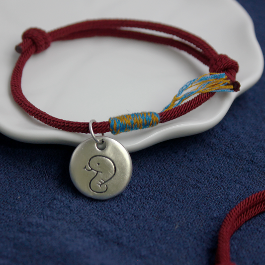 Chinese Zodiac Snake Sterling Silver Charm Bracelet