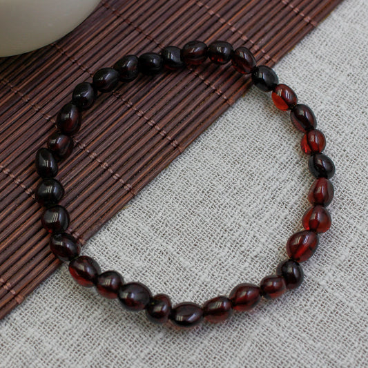 Blood Amber Freeform Bracelet
