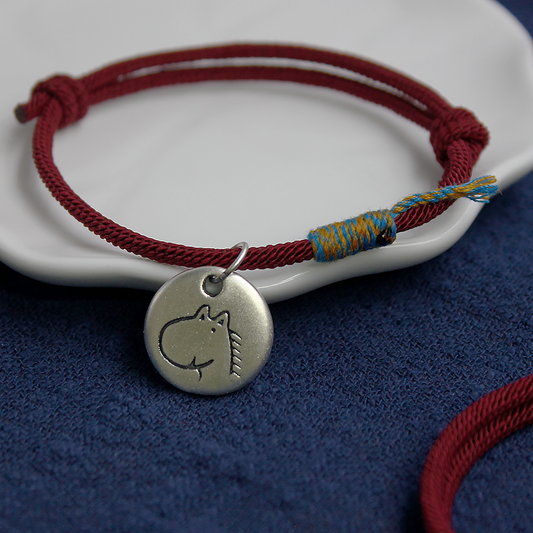 Chinese Zodiac Horse Sterling Silver Charm Bracelet
