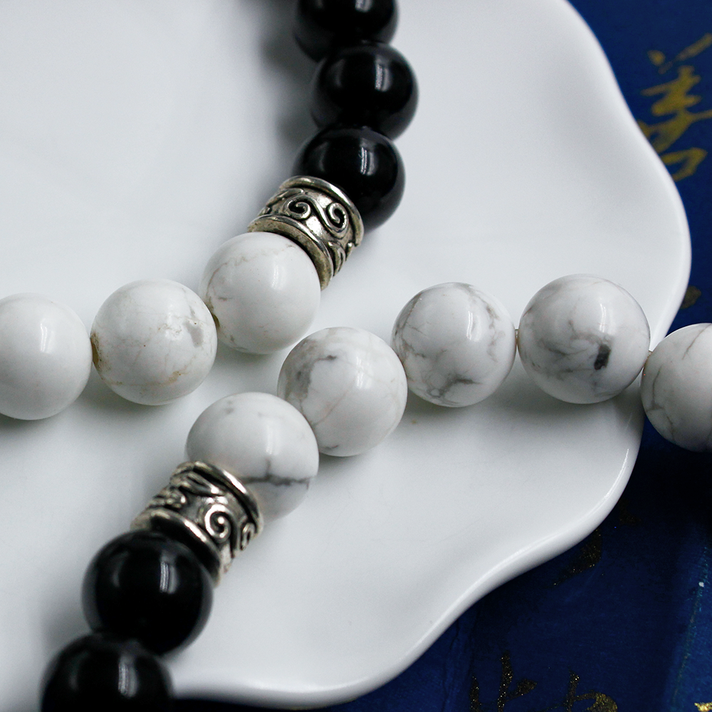 Fortune-Attracting Turquoise & Obsidian Bracelet