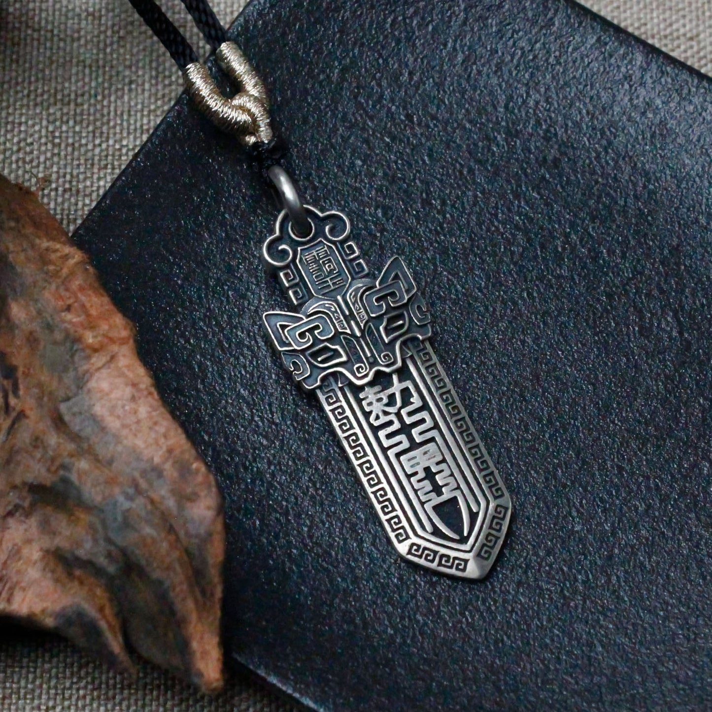 Taotie Rune Sword Pendant