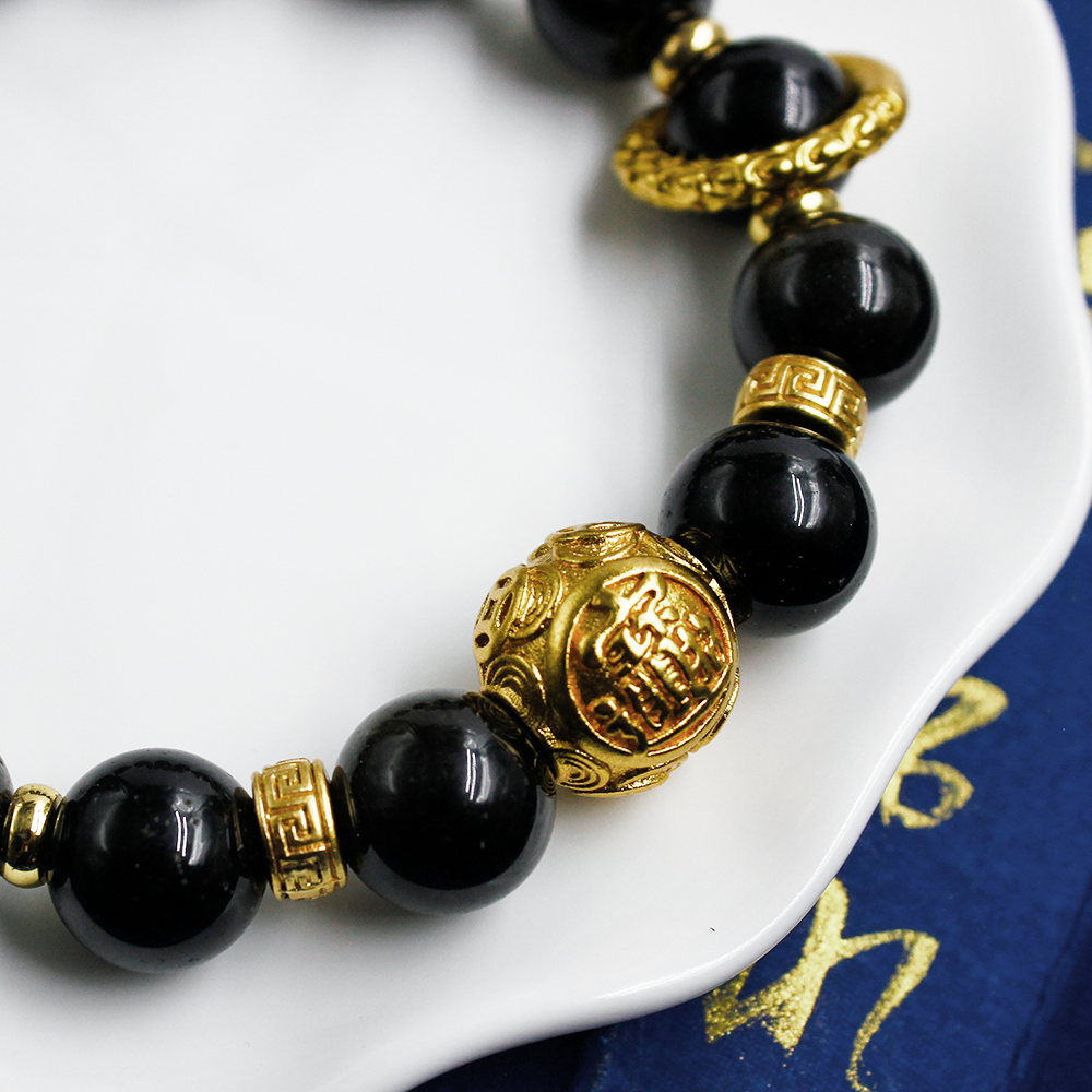 Wealth-Attracting Obsidian Bracelet