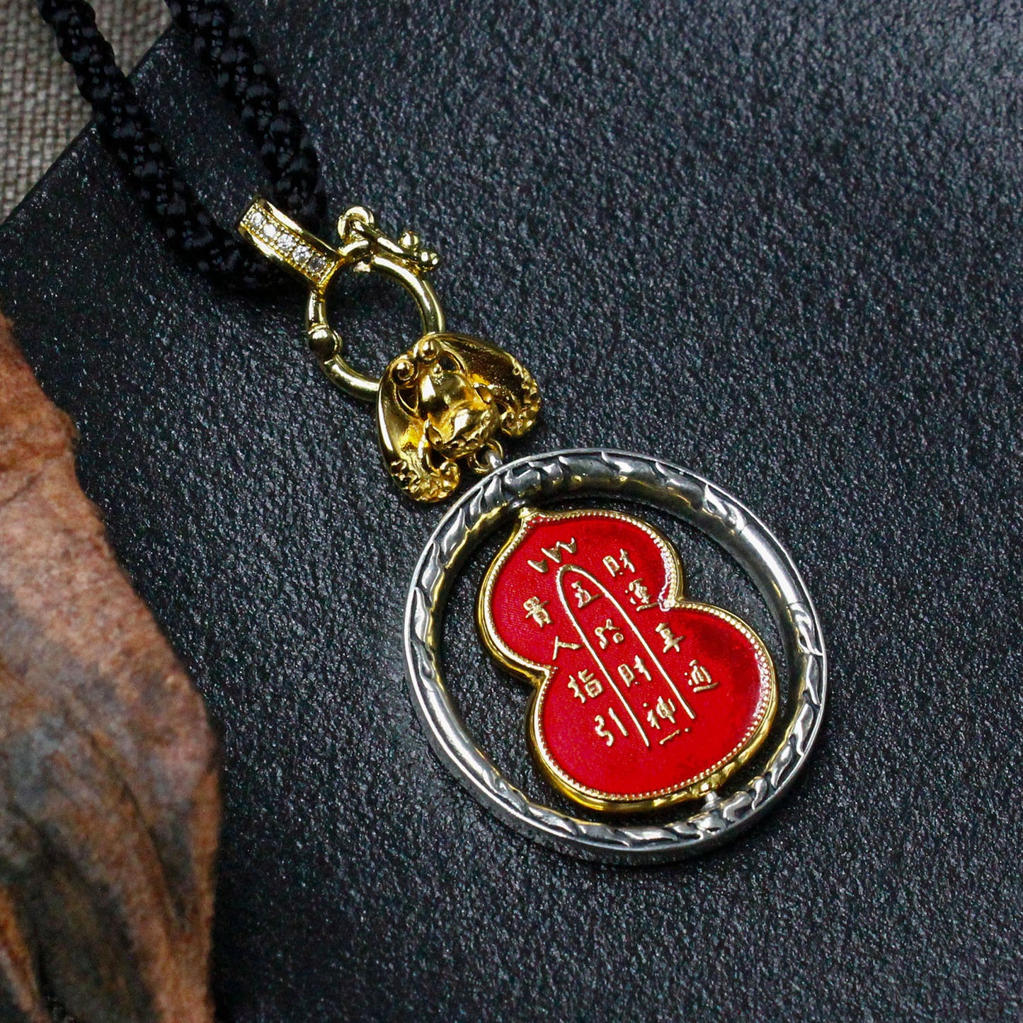 Five Wealth Gods Gourd Talisman Pendant