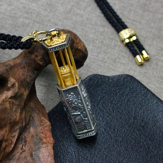 Five Wealth Gods Treasure Bowl Pendant