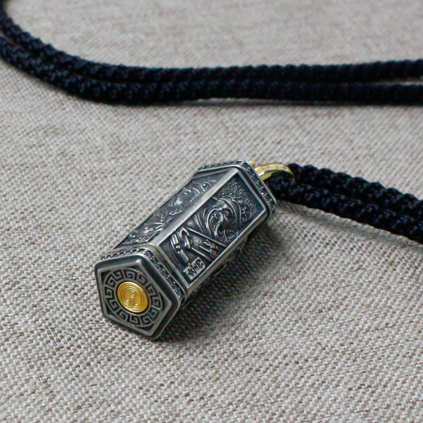 Five Wealth Gods Treasure Bowl Pendant