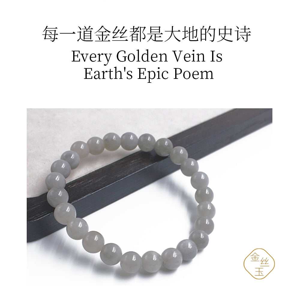 Golden jade gray bracelet