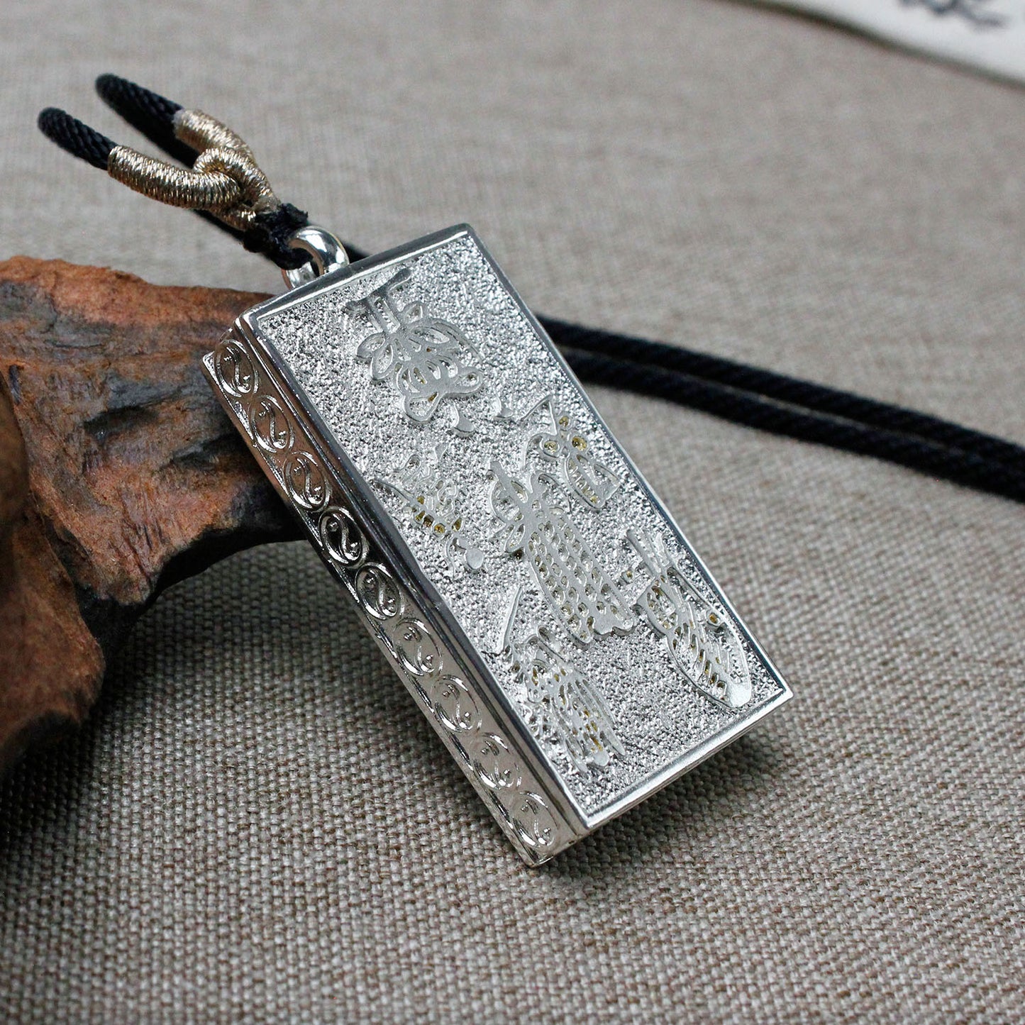 God of Wealth Five Thunders Double-Sided Talisman Pendant