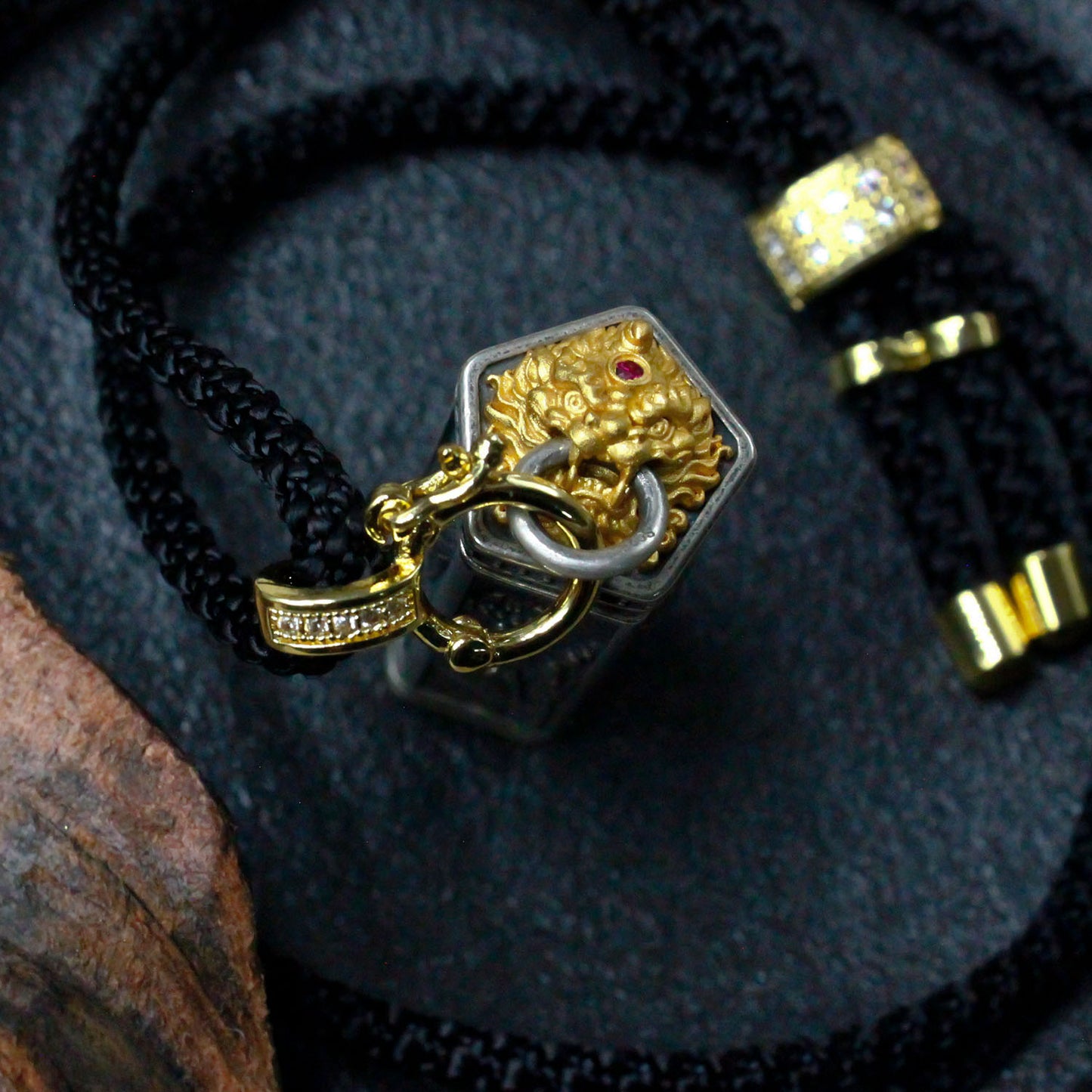 Five Wealth Gods Treasure Bowl Pendant